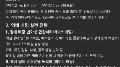 [토토매니저] 역배 배팅 완전정복: 전략, 분석법과 노하우